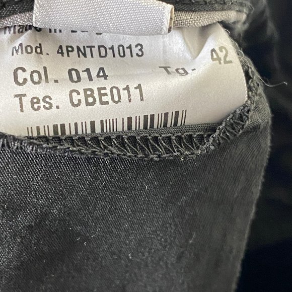 Mason's New York Slim Woman Chino Pants in Slim Stretch Satin Black Size 6 - Picture 4 of 8